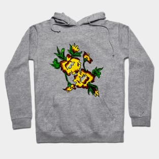 unique brown and yellow floral design Hoodie